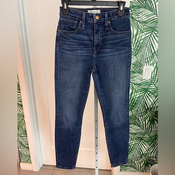 Madewell Curvy High Rise Skinny Jeans Dark Wash 26P - Picture 4 of 14